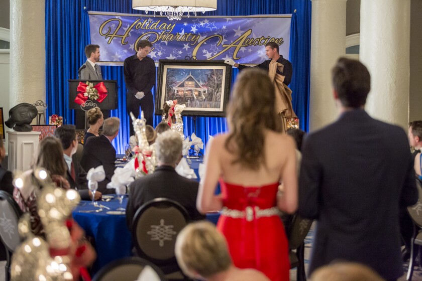 Rachel Boston, Marc Bendavid, and Jenson Kerr in A Rose for Christmas (2017)