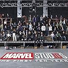 Michael Douglas, Jeff Goldblum, Samuel L. Jackson, Michelle Pfeiffer, Angela Bassett, Don Cheadle, Robert Downey Jr., Laurence Fishburne, William Hurt, Gwyneth Paltrow, Kurt Russell, Linda Cardellini, Vin Diesel, Victoria Alonso, Paul Bettany, Scott Derrickson, Chris Evans, Jon Favreau, Kevin Feige, Ryan Fleck, Frank Grillo, Sean Gunn, Scarlett Johansson, Brie Larson, Stan Lee, Elizabeth Olsen, Michael Peña, Chris Pratt, Jeremy Renner, Michael Rooker, Paul Rudd, Mark Ruffalo, Anthony Russo, Joe Russo, Zoe Saldana, Alan Taylor, Emily VanCamp, Joss Whedon, Benedict Wong, Anthony Mackie, Cobie Smulders, Chris Hemsworth, Dave Bautista, Benedict Cumberbatch, Christopher Markus, Stephen McFeely, Ty Simpkins, Anna Boden, Evangeline Lilly, Chadwick Boseman, Sebastian Stan, Danai Gurira, Tessa Thompson, Hayley Atwell, Robert Kazinsky, Karen Gillan, Trinh Tran, Pom Klementieff, Ryan Coogler, Letitia Wright, Tom Holland, and Hannah John-Kamen in Avengers: Infinity War (2018)