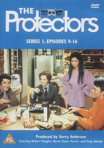 Robert Vaughn, Tony Anholt, Yasuko Nagazumi, and Nyree Dawn Porter in The Protectors (1972)