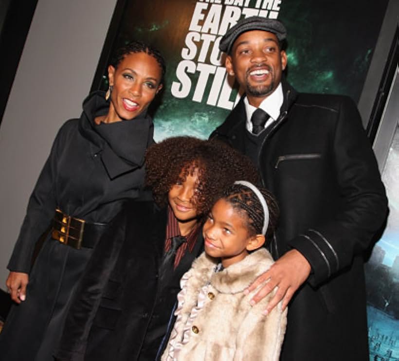 Will Smith, Jada Pinkett Smith, Jaden Smith, and Willow Smith at an event for The Day the Earth Stood Still (2008)