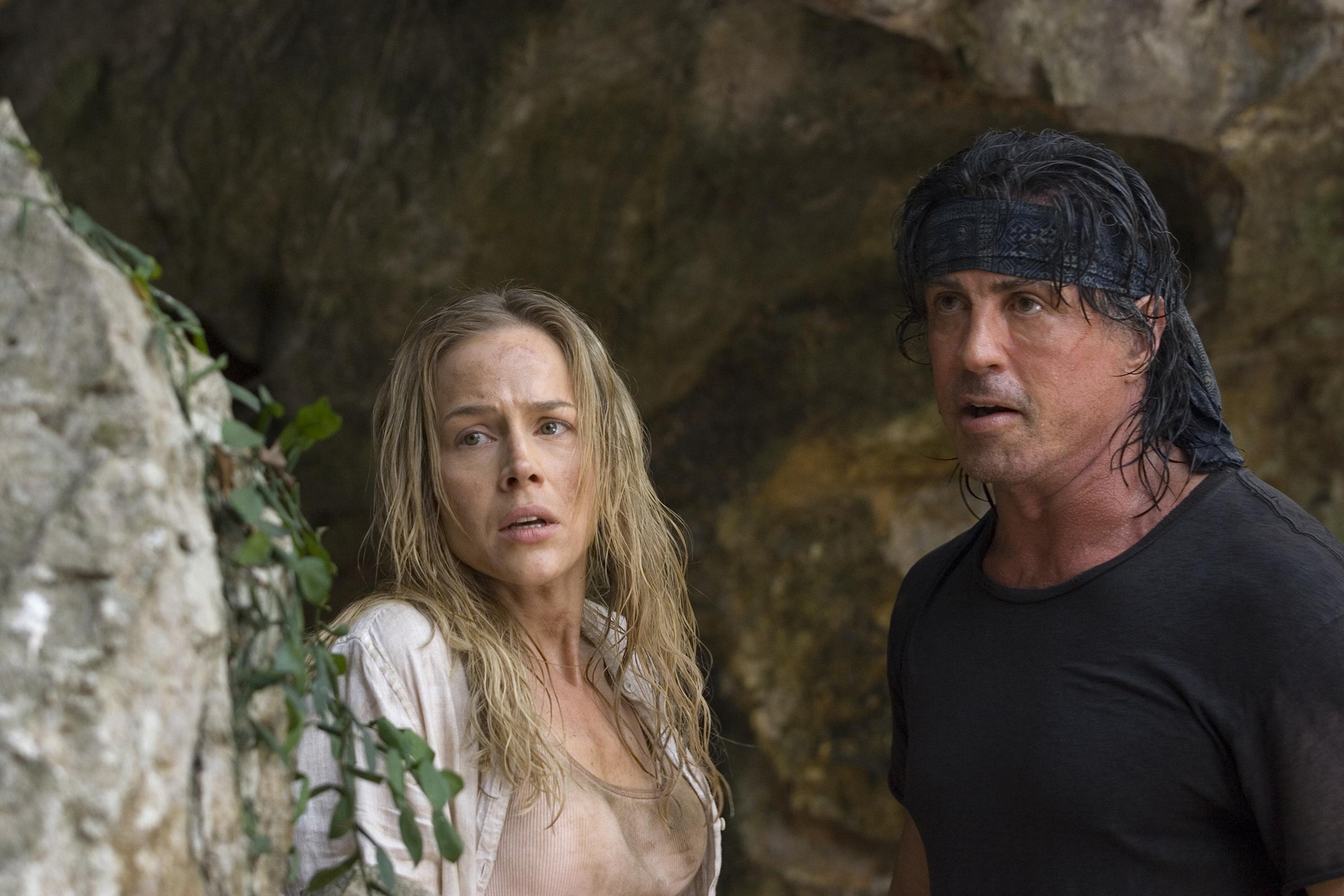 Sylvester Stallone and Julie Benz in Rambo (2008)