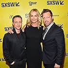 Charlize Theron, David Leitch, and James McAvoy at an event for Atomic Blonde (2017)