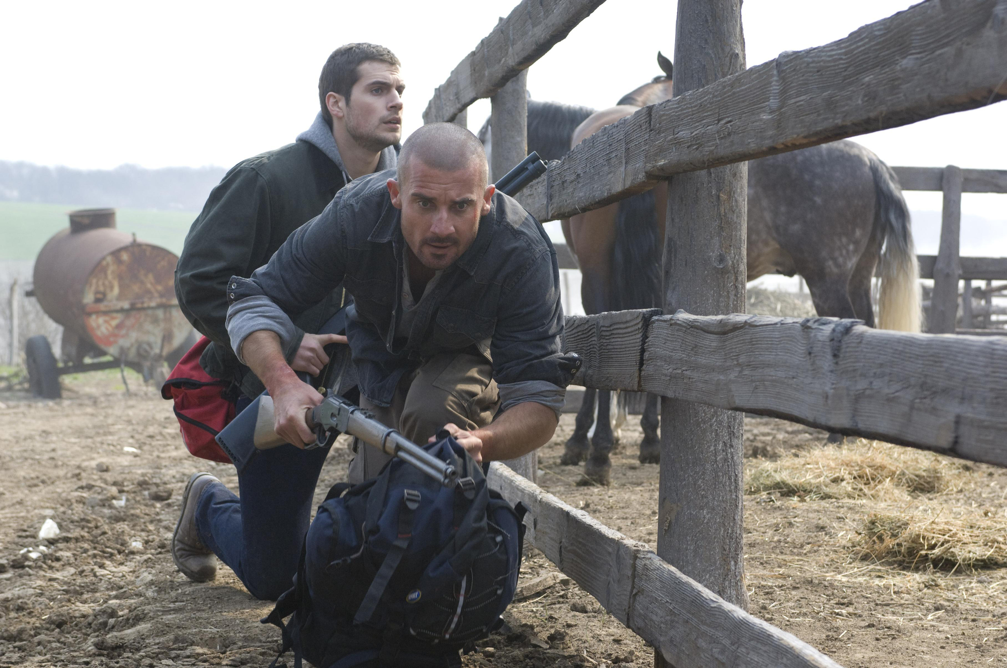 Henry Cavill and Dominic Purcell in Blood Creek (2009)