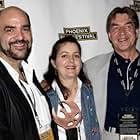 Ricardo Méndez Matta and Poli Marichal receive the Best Director award from Slobodan Popovic at the 2006 Phoenix Film Festival.