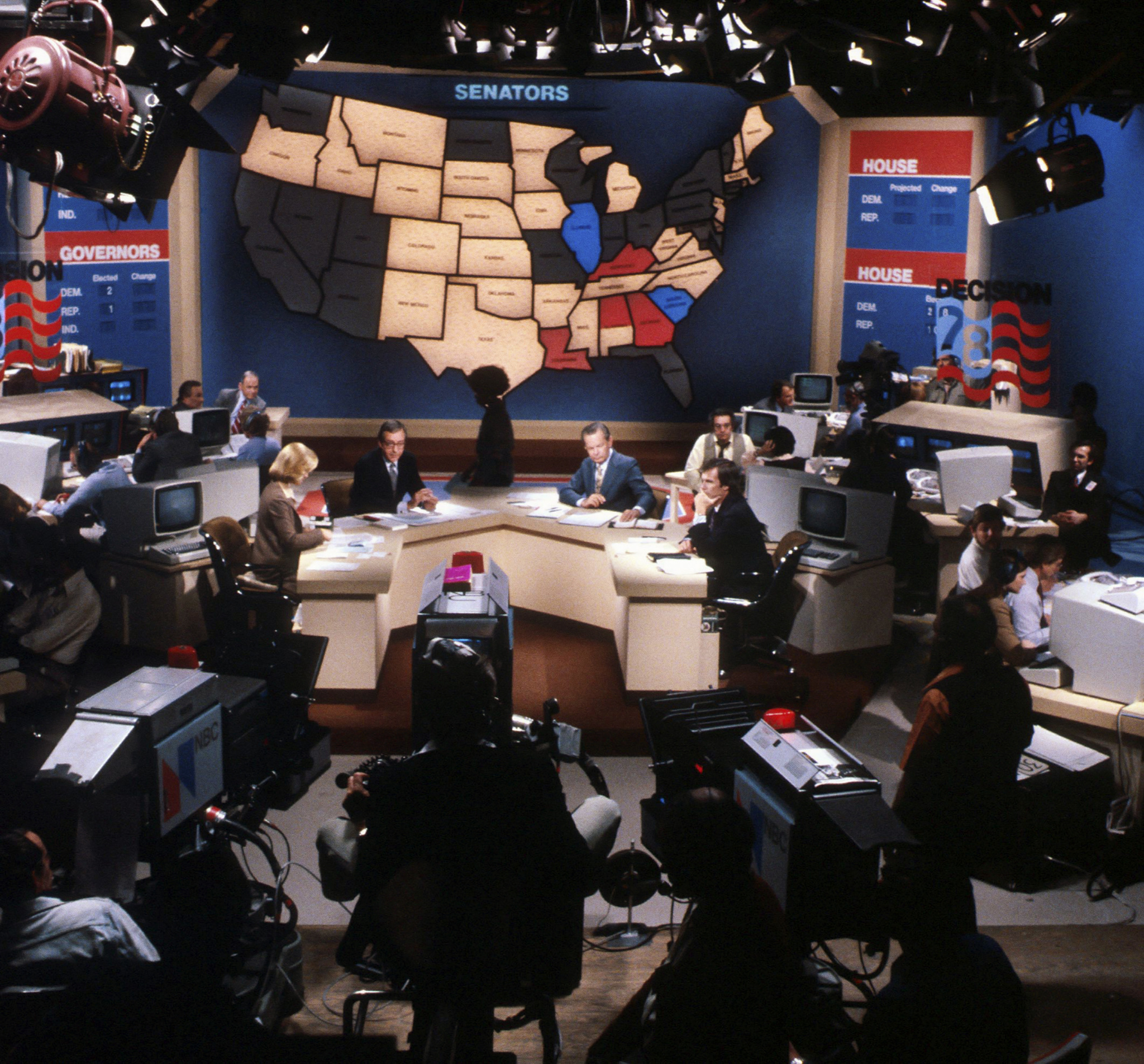 David Brinkley, Tom Brokaw, and John Chancellor