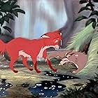 Mickey Rooney and John McIntire in The Fox and the Hound (1981)