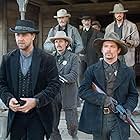 Russell Crowe, Christian Bale, Peter Fonda, Luce Rains, Lennie Loftin, and Chad Brummett in 3:10 to Yuma (2007)