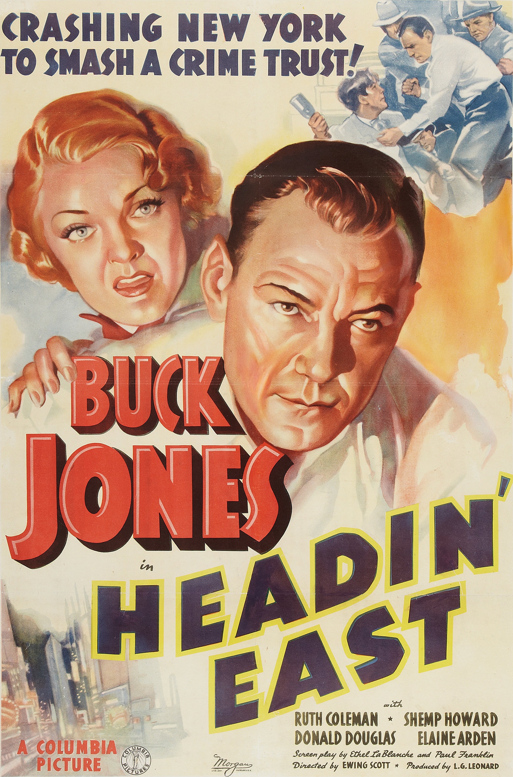 Ruth Coleman and Buck Jones in Headin' East (1937)