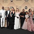 Kirsten Dunst, Taraji P. Henson, Aldis Hodge, Theodore Melfi, Kimberly Quinn, Octavia Spencer, Mahershala Ali, Glen Powell, Jim Parsons, Janelle Monáe, and Saniyya Sidney at an event for Hidden Figures (2016)