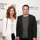 Jessy Hodges (L) and Beck Bennett attend the premiere of "The Driftless Area" during the 2015 Tribeca Film Festival at BMCC Tribeca PAC on April 18, 2015 in New York City.