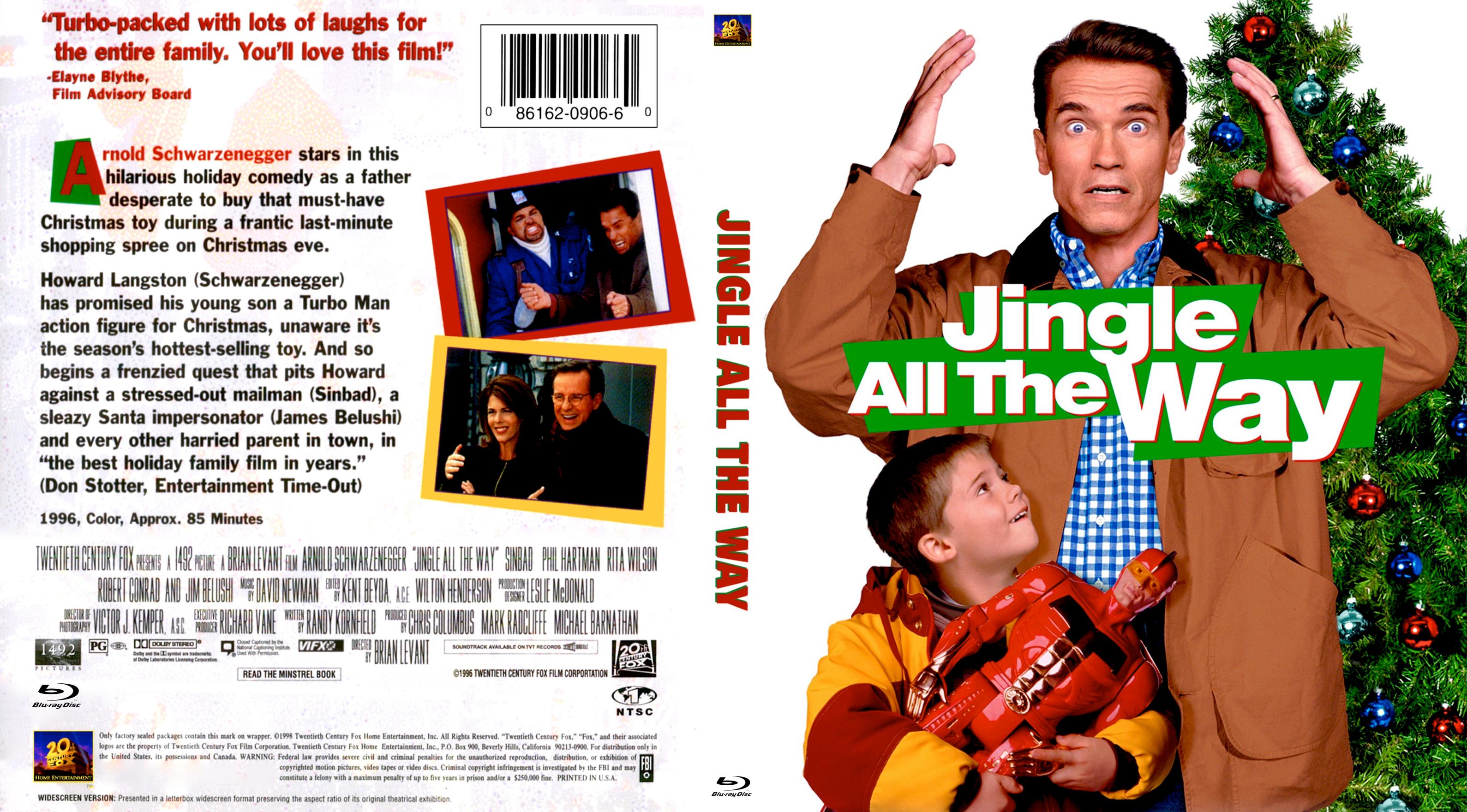 Arnold Schwarzenegger, Rita Wilson, Jake Lloyd, Sinbad, and Phil Hartman in Jingle All the Way (1996)