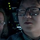 Ólafur Darri Ólafsson and Masi Oka in The Meg (2018)