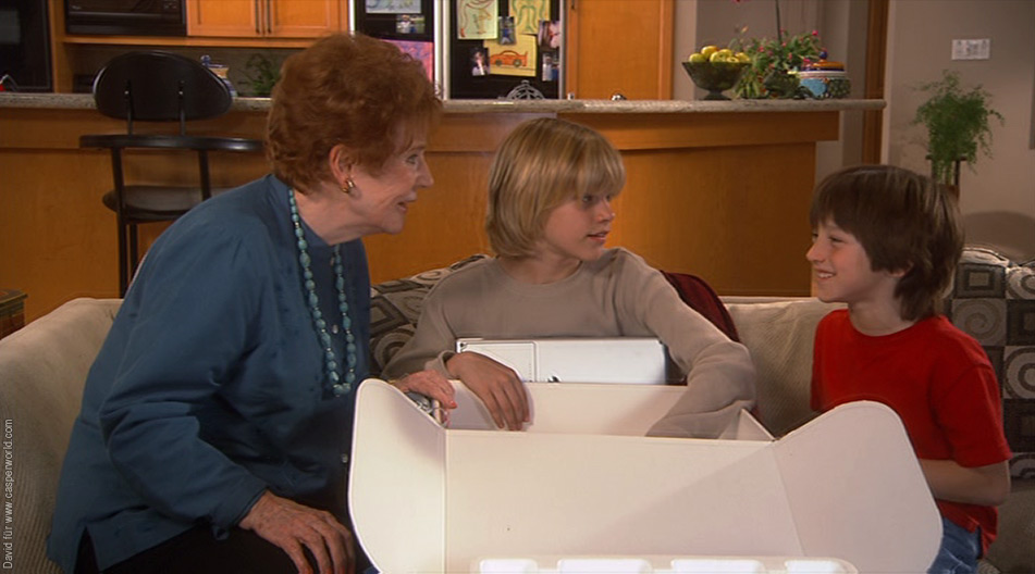 Photo still from "Paradise Texas".  Polly Bergen. Dylan Patton, Emilio Mazur