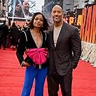 Naomie Harris and Dwayne Johnson at an event for Rampage (2018)