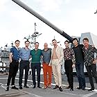 Woody Harrelson, Dennis Quaid, Etsushi Toyokawa, Patrick Wilson, Darren Criss, Luke Kleintank, Ed Skrein, and Keean Johnson at an event for Midway (2019)