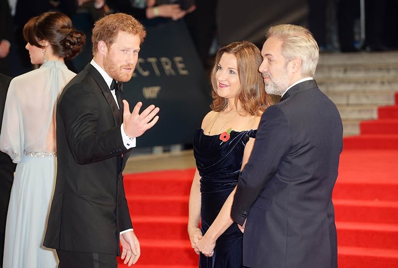 Sam Mendes, Barbara Broccoli, and Prince Harry at an event for Spectre (2015)