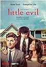 Adam Scott, Evangeline Lilly, and Owen Atlas in Little Evil (2017)