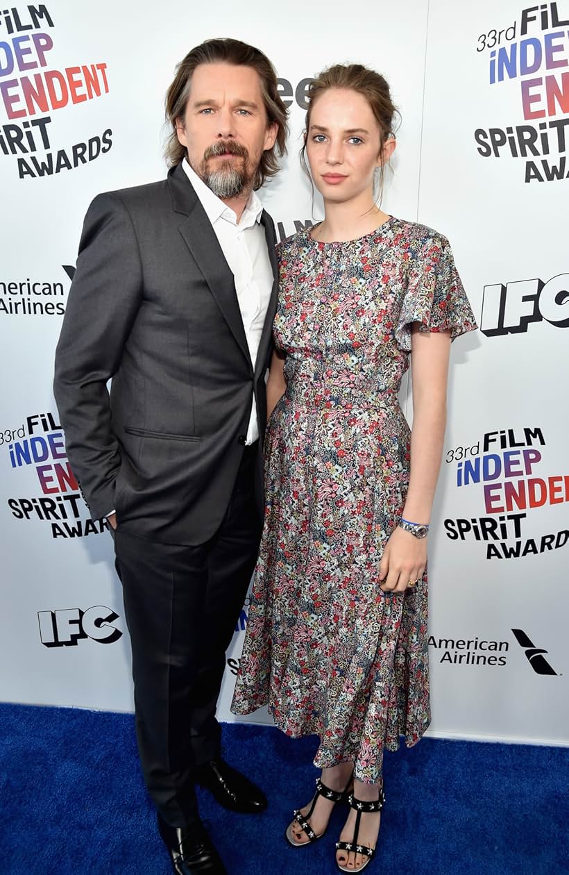 Ethan Hawke and Maya Hawke at an event for 33rd Film Independent Spirit Awards (2018)