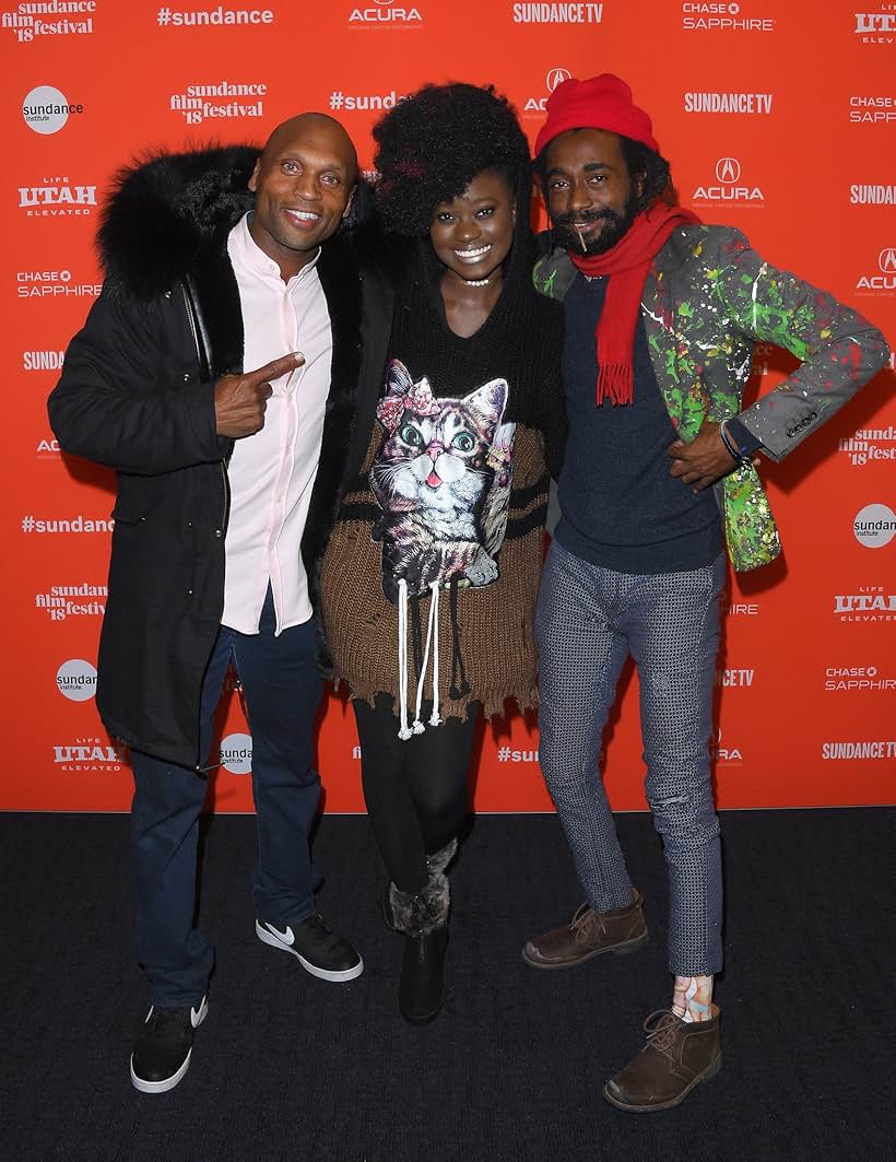 Mark Rhino Smith, Everaldo Creary, and Shantol Jackson at an event for Yardie (2018)