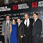 Benicio Del Toro, Carlos Bardem, Andrea Di Stefano, Josh Hutcherson, and Claudia Traisac at an event for Escobar: Paradise Lost (2014)