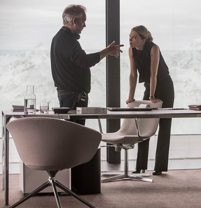 Sam Mendes and Léa Seydoux in Spectre (2015)