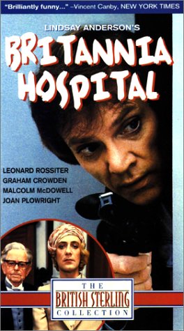 Malcolm McDowell, John Bett, and Marcus Powell in Britannia Hospital (1982)