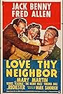 Jack Benny, Fred Allen, and Mary Martin in Love Thy Neighbor (1940)