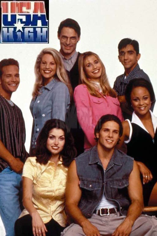 Nicholas Guest, Josh Holland, Elena Lyons, James Madio, Thomas Magiar, Kristen Miller, Marquita Terry, and Angela Visser in USA High (1997)