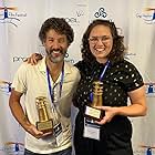 Rhona Rees at the 2022 Gig Harbor Film Festival pictured with fellow award-winner Aaron Foster.
