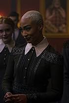 Ray Wise, Tati Gabrielle, Abigail Cowen, and Adeline Rudolph in Chilling Adventures of Sabrina (2018)