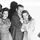 Nina Foch, Jim Bannon, Carole Mathews, and George Macready in I Love a Mystery (1945)