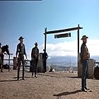 Anthony Quinn, Brad Dexter, Earl Holliman, Brian G. Hutton, and Bing Russell in Last Train from Gun Hill (1959)