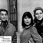 Catherine-Isabelle Duport, Chantal Goya, and Jean-Pierre Léaud in Masculine Feminine (1966)