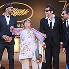 Mathieu Demy, Agnès Varda, Matthieu Chedid, and JR