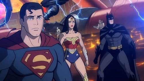 The Justice League has previously been a loose coalition of people with superpowers. Batman, Superman, Wonder Woman, and the others must somehow come together to build an impregnable resistance able to lead an entire world to liberation when they are swept away to War World, a land of never-ending cruel gladiatorial conflict.