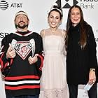 Kevin Smith, Jennifer Schwalbach Smith, and Harley Quinn Smith at an event for All These Small Moments (2018)