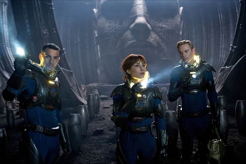 Noomi Rapace, Michael Fassbender, and Logan Marshall-Green in Prometheus (2012)