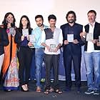 Rajkumar Hirani, Madhavan, Nassar, Bala, Siddharth, Suriya, Ritika Singh, Mumtaz Sorcar, and Santhosh Narayanan at an event for Irudhi Suttru (2016)