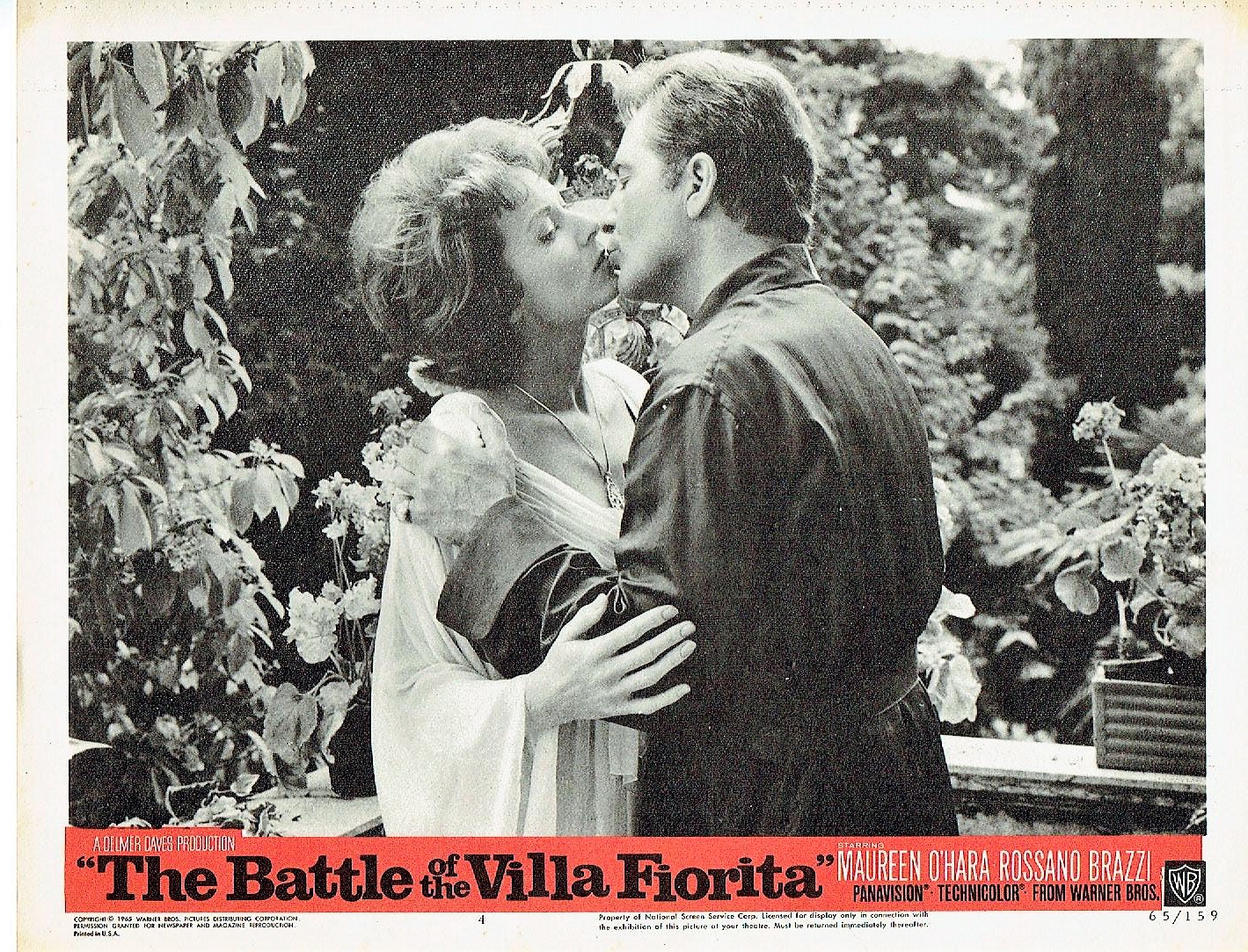 Maureen O'Hara and Rossano Brazzi in The Battle of the Villa Fiorita (1965)