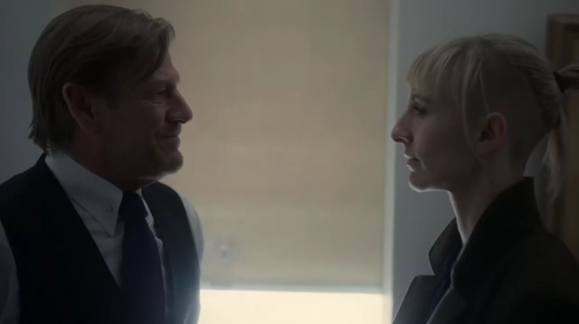 Sean Bean and Mickey Sumner in The Show Must Go On (2021)
