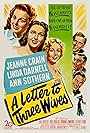 Kirk Douglas, Linda Darnell, Jeanne Crain, Paul Douglas, Jeffrey Lynn, and Ann Sothern in A Letter to Three Wives (1949)