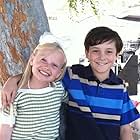 Danielle Parkrer and Griffin Cleveland on the set of Hallmark's The Seven Year Hitch
