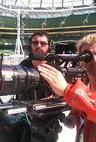 Setting up for The Script Live at Aviva Stadium