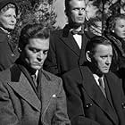 Herbert Marshall, Stephen Dunne, Frieda Inescort, Gar Moore, and Gale Storm in The Underworld Story (1950)