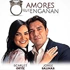 Scarlet Ortiz and Jorge Salinas in Amores que engañan (2022)