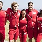 Traci Bingham, Galen Gering, Rosa Blasi, Keegan Allen, and Brant Daugherty at an event for Battle of the Network Stars (2017)