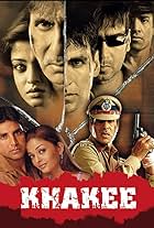 Amitabh Bachchan, Ajay Devgn, Akshay Kumar, Aishwarya Rai Bachchan, and Tusshar Kapoor in Khakee (2004)