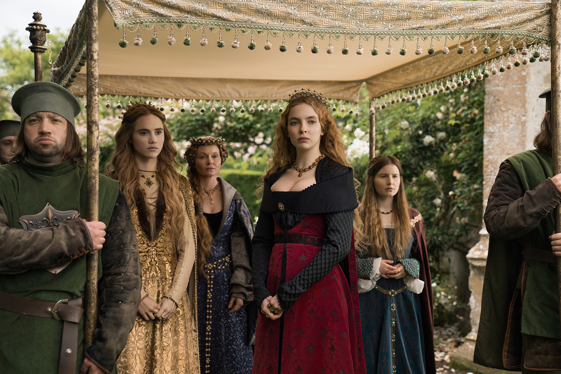 Essie Davis, Jodie Comer, Suki Waterhouse, and Rebecca Benson in The White Princess (2017)