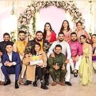 Hashneen Chauhan, Tanu Grewal, Karamjit Anmol, Amardeep Grewal, Channa Kaur Sidhu, Binnu Dhillon, Gippy Grewal, and Jimmy Sharma in Maujaan Hi Maujaan (2023)