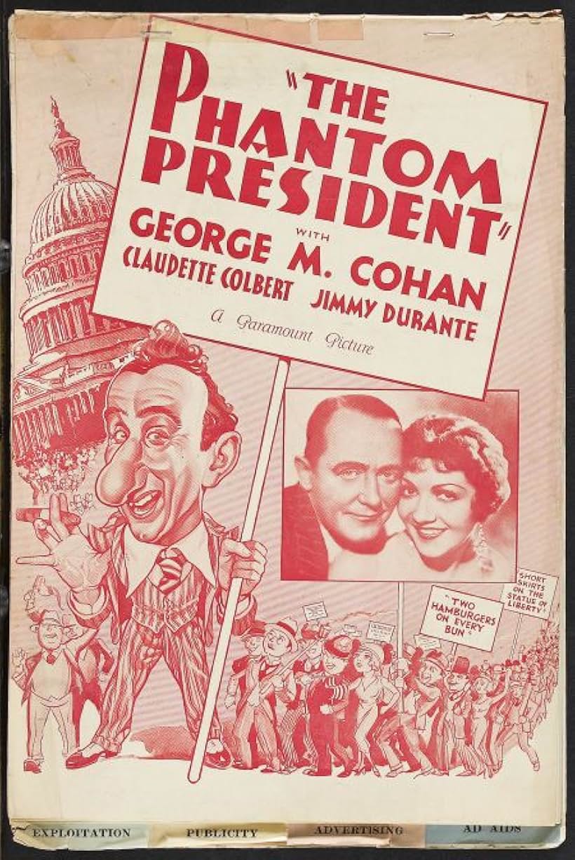 Claudette Colbert, Jimmy Durante, and George M. Cohan in The Phantom President (1932)